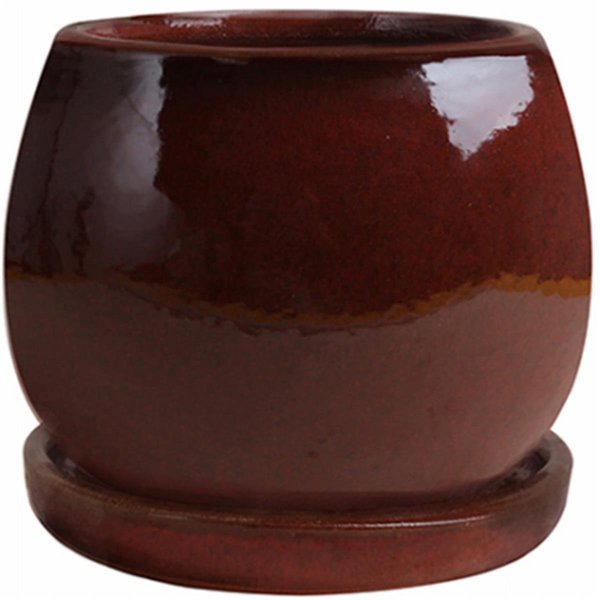 Trendspot 4 in. Red Studio Pot 227360